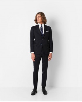 Traje de hombre slim liso azul marino