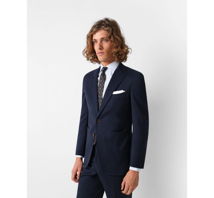 Traje de hombre slim liso azul