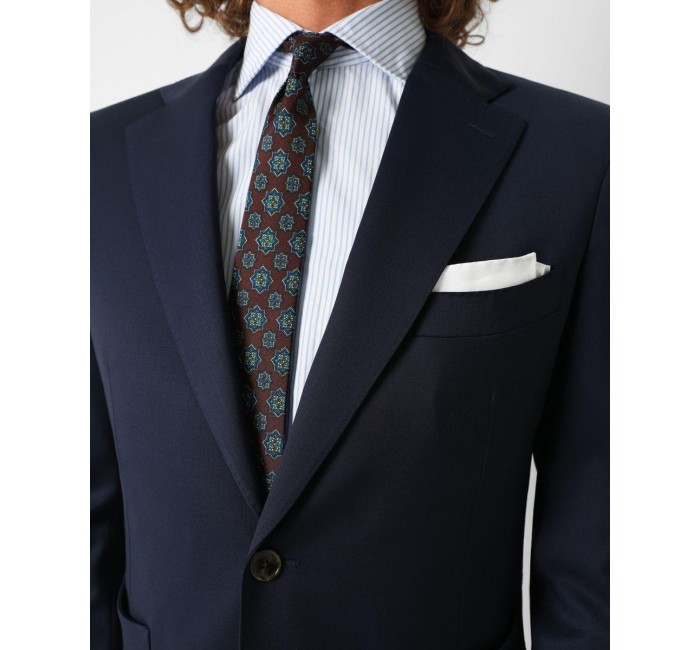 Traje de hombre slim liso azul