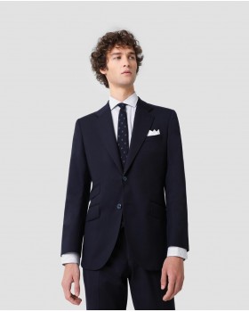 Traje de hombre regular liso azul marino
