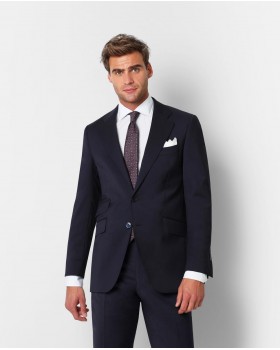 Americana de hombre regular liso azul marino