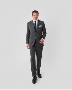 Traje de hombre regular liso gris